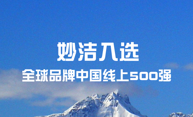 妙洁入选“全球品牌中国线上500强”榜单